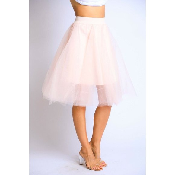 Women Princess Tulle Knee Length A Line Ballet Skirt Underskirt tutu skirt - Picture 3 of 5